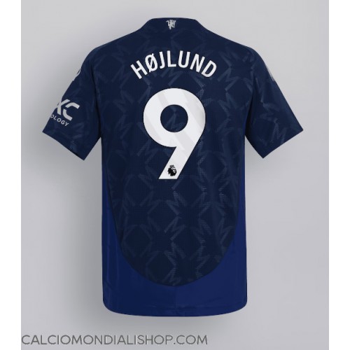 Maglie da calcio Manchester United Rasmus Hojlund #9 Seconda Maglia 2024-25 Manica Corta